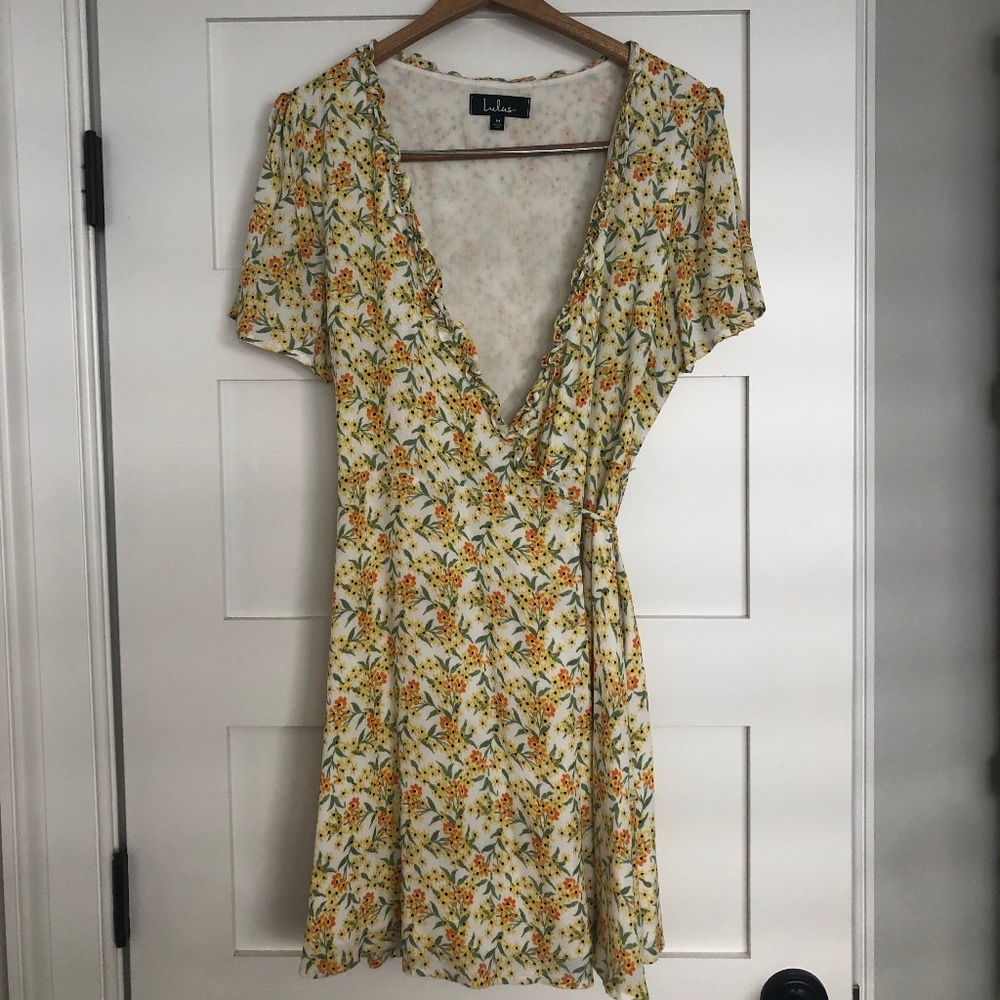 Lulus Floral Wrap Dress